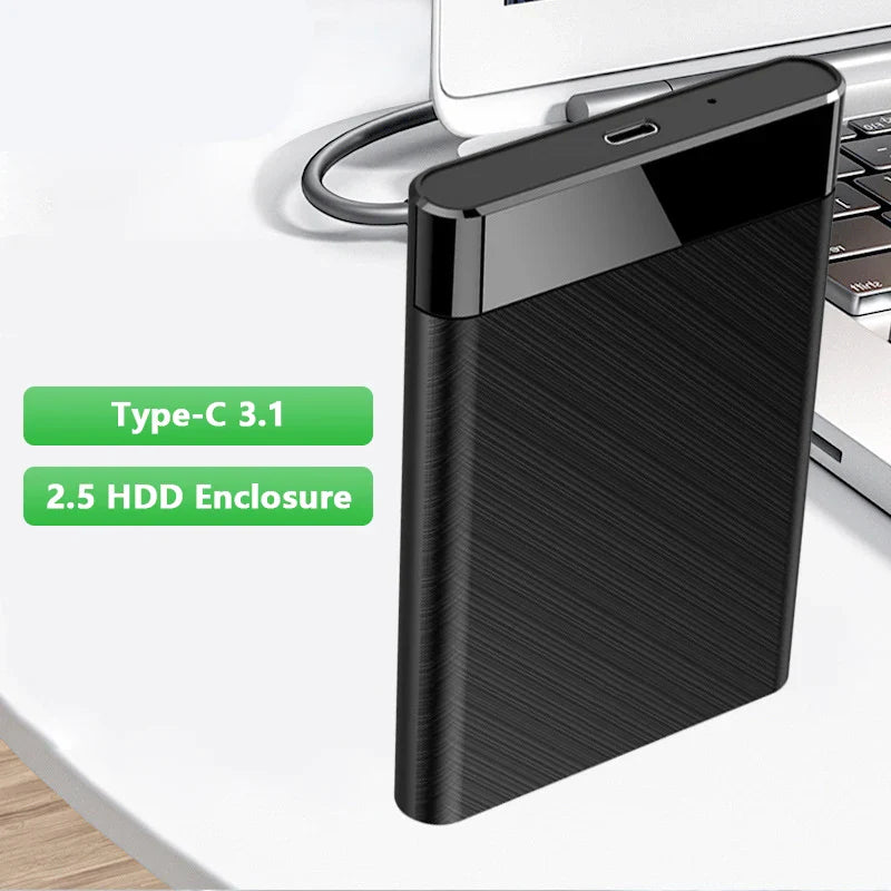 2.5-Inch Tool-Free USB 3.1 Type-C SSD/HDD Enclosure Portable SATA External Drive Case